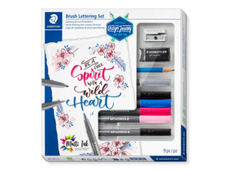 STAEDTLER Kit d'écriture Brush Lettering, 9 pièces