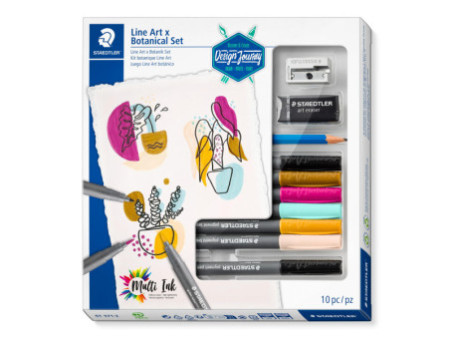 STAEDTLER Kit de dessin Line Art & Botanical Set, 10 pièces