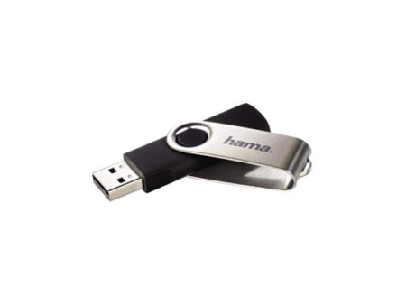 hama Clé USB 2.0 'Rotate', 64 GB, noir/argent