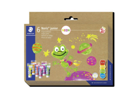 STAEDTLER Peinture aux doigts Noris junior FLUO, carton de 6
