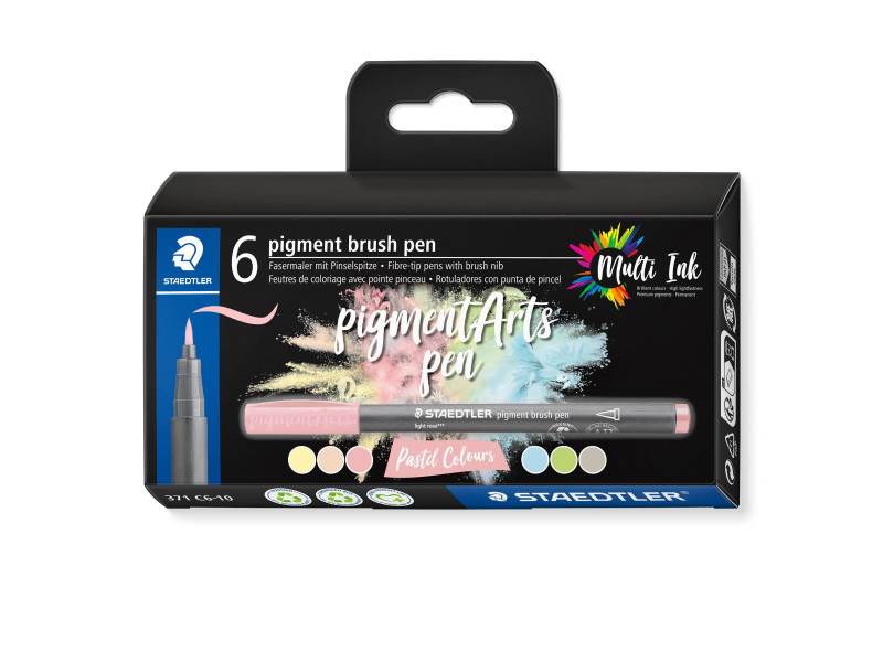 STAEDTLER Feutre pigment brush pen 'Pastel Colours'