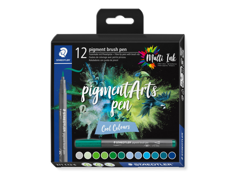 STAEDTLER Feutre pigment brush pen 'Cool Colours'