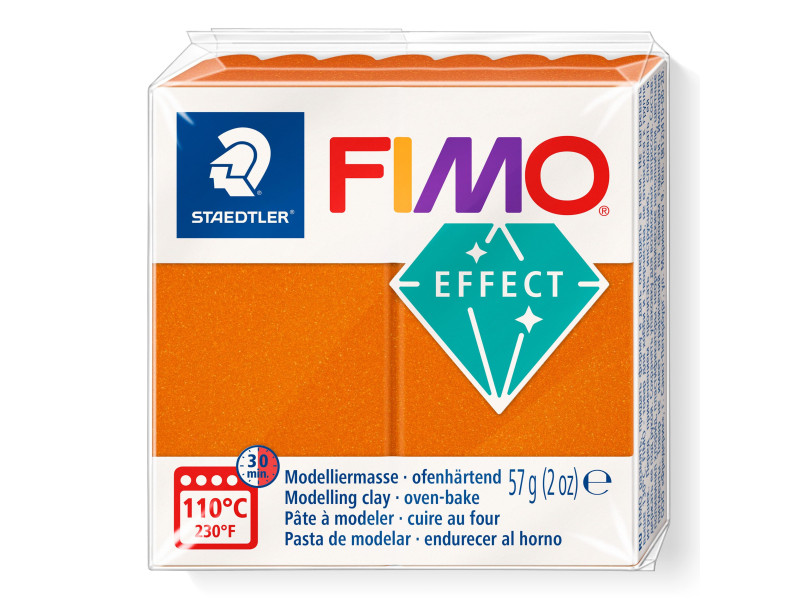 FIMO Pâte à modeler EFFECT, 57 g, orange métallisé