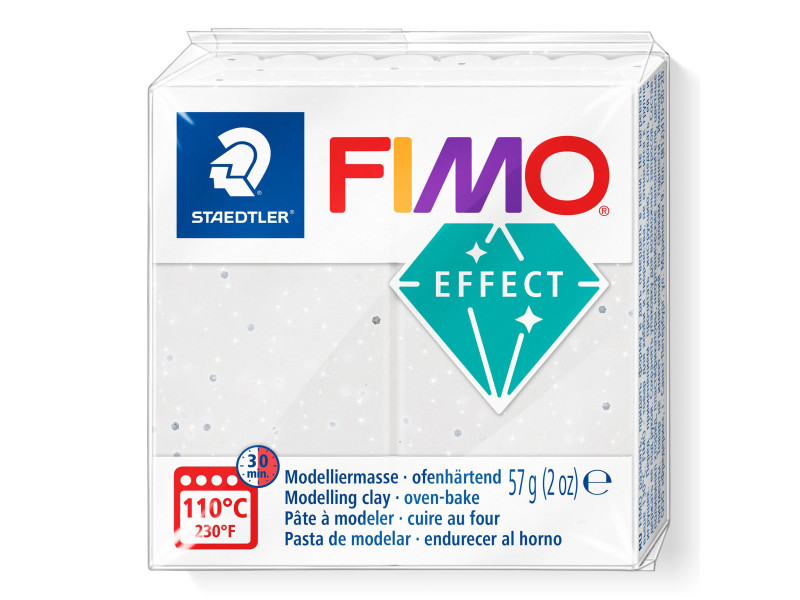 FIMO Pâte à modeler EFFECT, 57 g, blanc granit