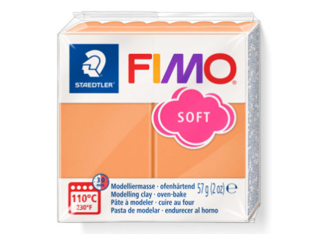 FIMO Pâte à modeler SOFT, papaya sorbet, 57 g