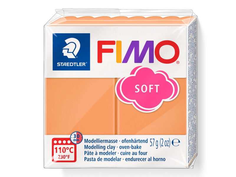 FIMO Pâte à modeler SOFT, papaya sorbet, 57 g