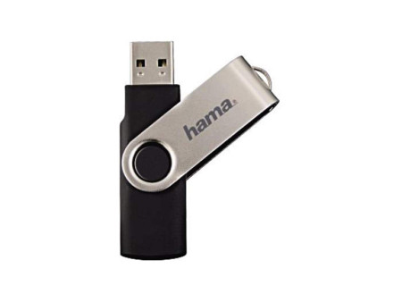 hama Clé USB 2.0 'Rotate', 64 GB, noir/argent