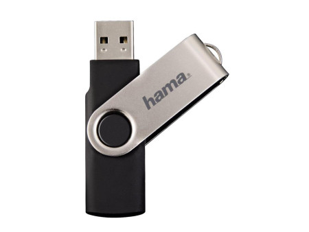 hama Clé USB 2.0 'Rotate', 64 GB, noir/argent