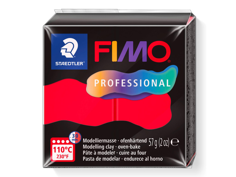 FIMO PROFESSIONAL Pâte à modeler, 57 g, rouge