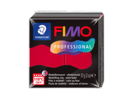FIMO PROFESSIONAL Pâte à modeler, 57 g, carmin
