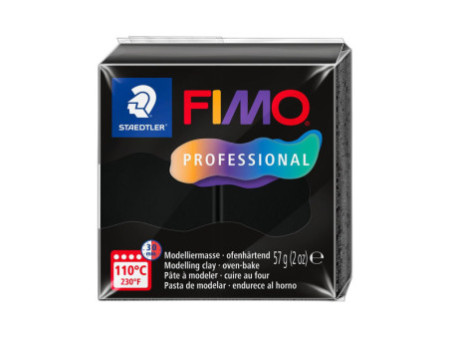 FIMO PROFESSIONAL Pâte à modeler, 57 g, noir