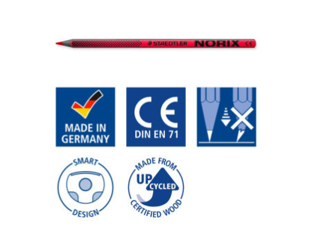 STAEDTLER Crayon de couleur NORIX, étui en carton de 24
