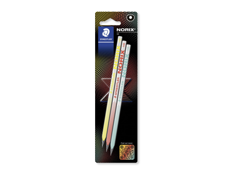 STAEDTLER Crayon de papier NORIX, HB, blister de 3