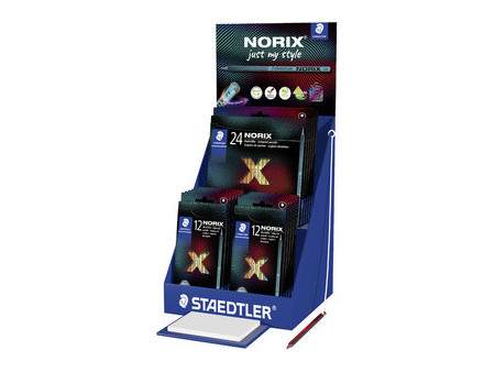 STAEDTLER Crayon de couleur NORIX, présentoir de 25