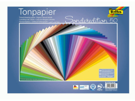 folia Papier de couleur, (L)250 x (H)350 mm, 130g/m2