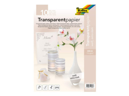 folia Papier transparent, A4, 115 g/m2, blanc