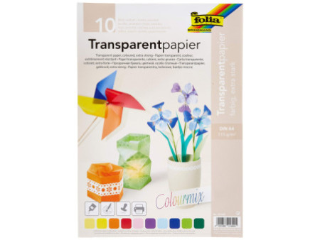 folia Papier transparent, A4, 115 g/m2, assorti