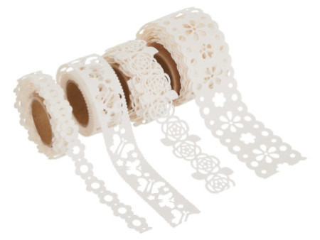 folia Bordures en papier 'Creative', autocollant, blanc