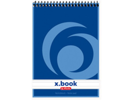 herlitz Bloc-notes à spirale x.book, A5, 50 feuilles, ligné