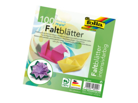 folia Papier à plier, 150 x 150 mm, 70 g/m2, 100 feuilles