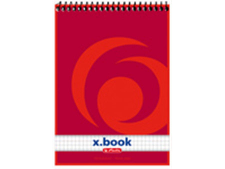 herlitz Bloc-notes à spirale x.book, A6, 50 pages, ligné