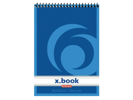 herlitz Bloc-notes à spirale x.book, A7, 50 pages, ligné