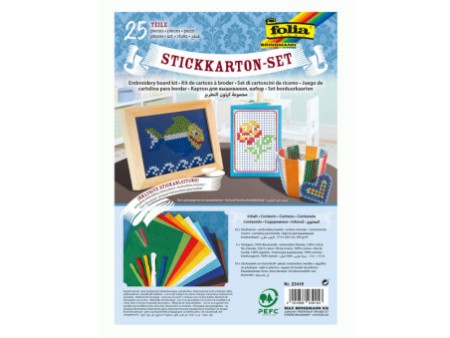 folia Kit de carton à broder, 175 x 245 mm, 300 g/m2