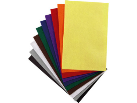 folia Feutrine de bricolage, 200 x 300 mm, 150 g/m2,couleurs