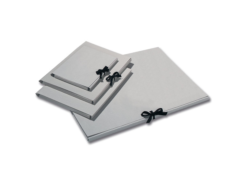 folia Carton à dessin, en carton gris, A3, avec un ruban