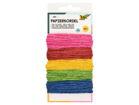 folia Cordon en papier COLORE, 5 m, assorti