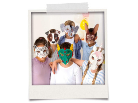 folia Masques pour enfants, en carton, 6 motifs assortis