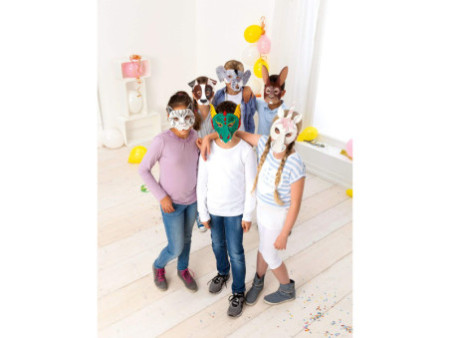 folia Masques pour enfants, en carton, 6 motifs assortis