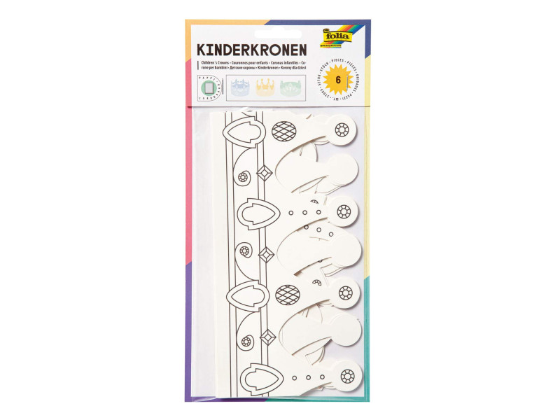 folia Couronnes pour enfants en carton, different modèles