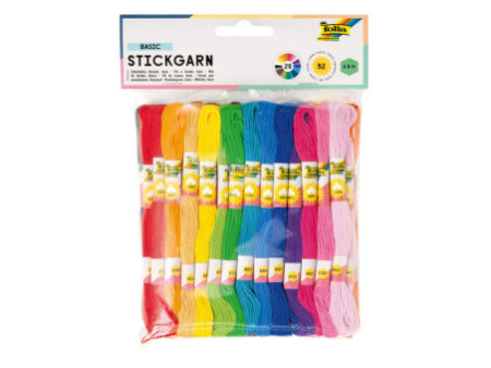 folia Fil à broder 'Basic', 52 échevettes de 8 m, assorti