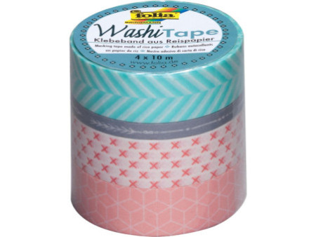 folia Rubans autocollants déco Washi-Tape GEOMETRIQUE