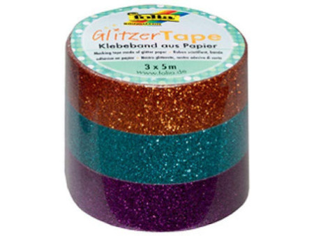 folia Ruban adhésif 'Glitter-Tape', blanc / gris / noir