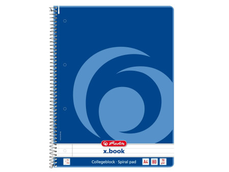 herlitz Cahier à spirales x.book, A4, 160 pages, ligné