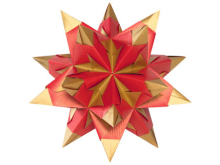 folia Feuilles de papier pliable étoile Bascetta, 75 g/m2