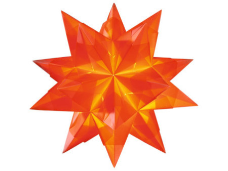 folia Feuilles de papier pliable étoile Bascetta, orange