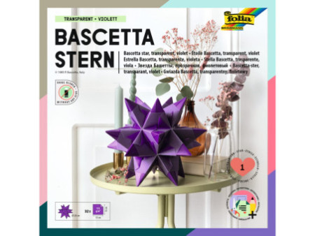 folia Feuilles de papier pliable étoile Bascetta, violet