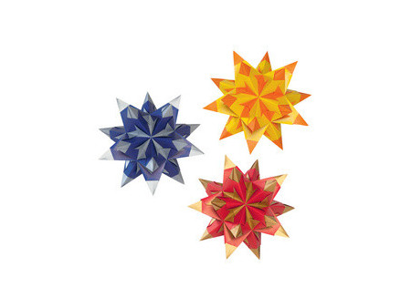 folia Feuilles de papier pliable étoile Bascetta, 75 g/m2