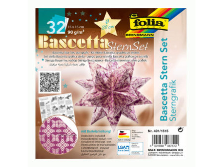 folia Feuilles de papier pliable étoile Bascetta, violet /
