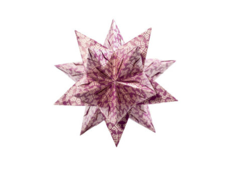 folia Feuilles de papier pliable étoile Bascetta, violet/