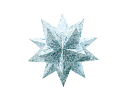 folia Feuilles de papier pliable étoile Bascetta, bleu glace