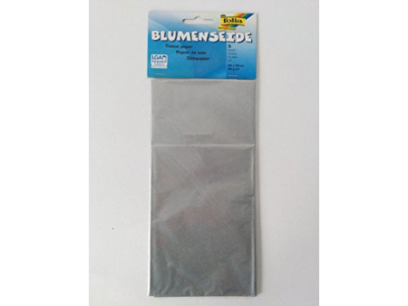 folia Papier de soie, (L)500 x (H)700mm, 20 g/m2, argent