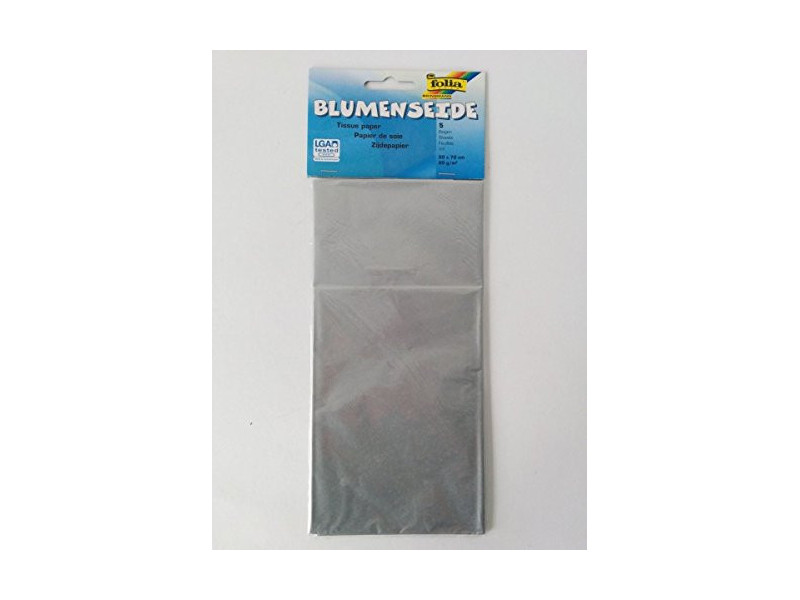 folia Papier de soie, (L)500 x (H)700mm, 20 g/m2, argent