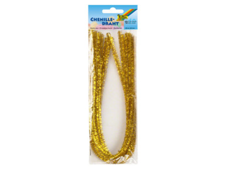 folia Fil métallique chenille (cure-pipe), or