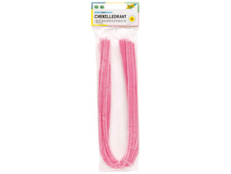 folia Fil métallique chenille (cure-pipe), rose