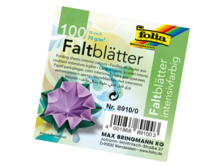 folia Feuille à plier, rond, 100 mm, 100 feuilles, assorti