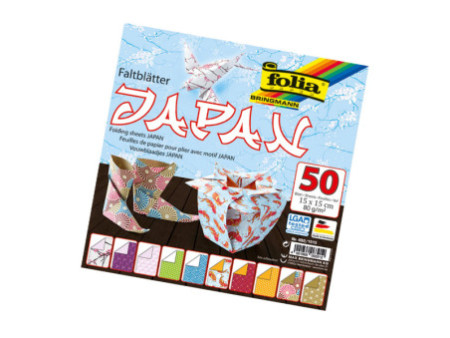 folia Feuilles de papier à plier JAPAN, 150 x 150 mm